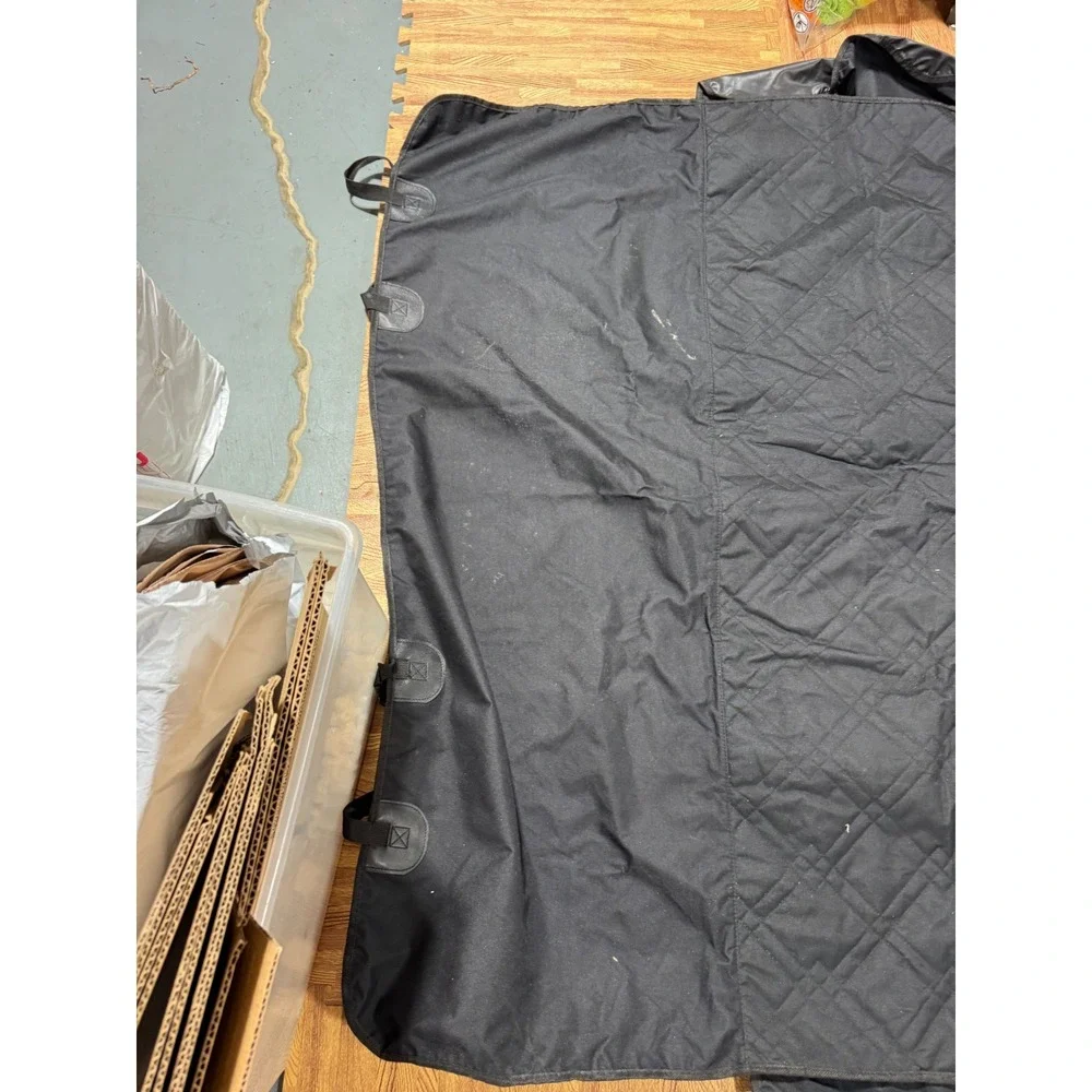 Duke & Dixie Dog Car Seat Cover Black Quilted Oxford Fabric Hammock Style 55x51